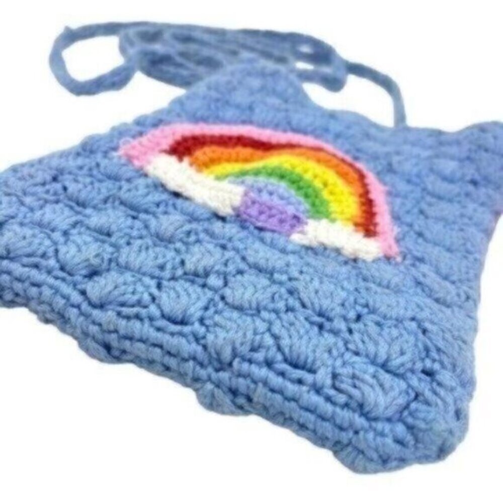 SkinnyDip London Mini Rainbow Crochet Crossbody Bag - Picture 4 of 8